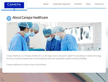Tablet Screenshot of canepahealthcare.com